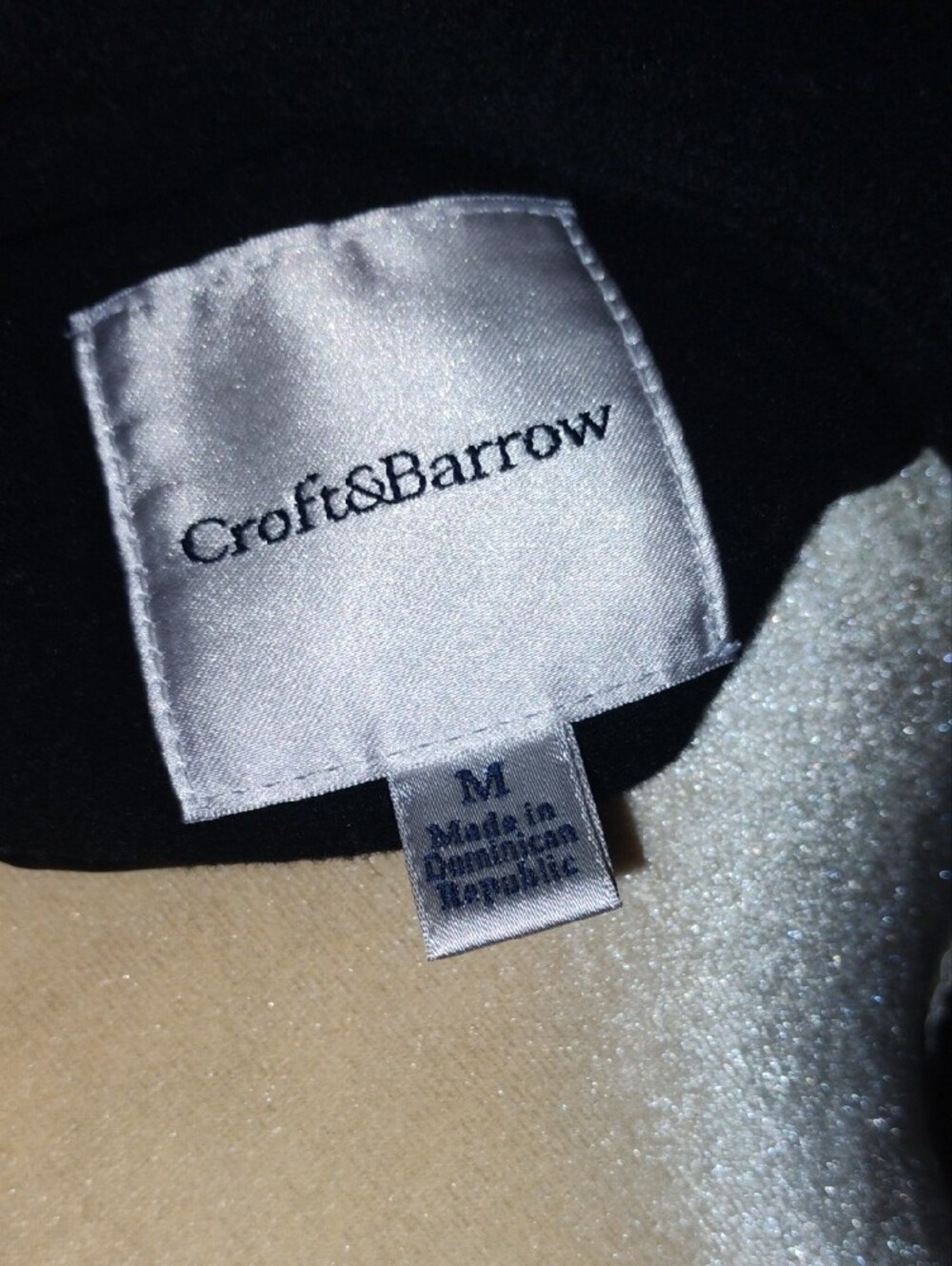 Croft & barrow Medium Black Wool-Blend Peacoat - Picture 7 of 7